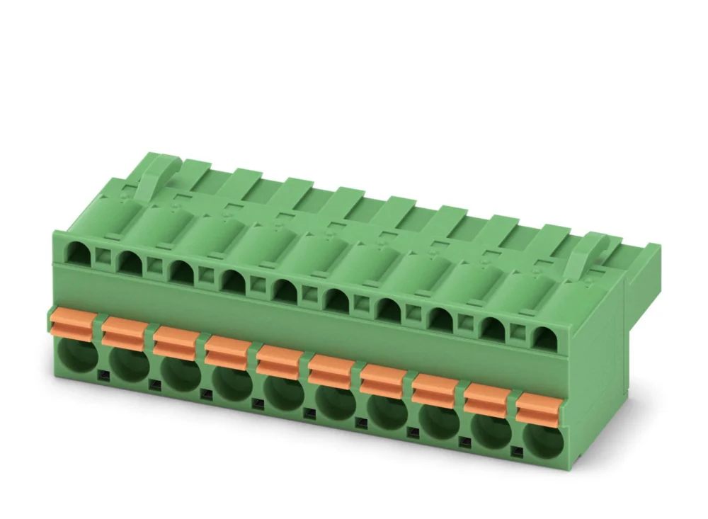 Phoenix Contact FKCT 2.5/10-ST-5.08, 10-polen Pluggbar kopplingsplint, 5.08 mm Avstånd 1 Rader Outlet