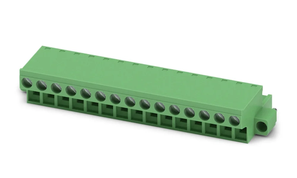Phoenix Contact FRONT-MSTB 2.5/15-STF-5.08, 15-polen Pluggbar kopplingsplint, Horisontell, 5.08 mm Avstånd 1 Rader Rabatter