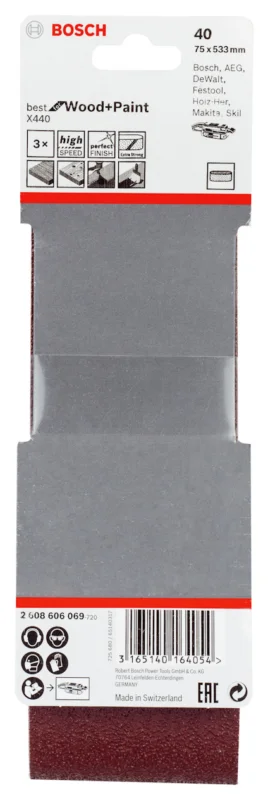 SLIPBAND 75X533MM BFW K40 3ST Erbjudandepris