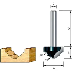 Billig FRÄSSTÅL D-68600 MAKITA KVARTSSTAVFRÄS 8MM 25,4MM