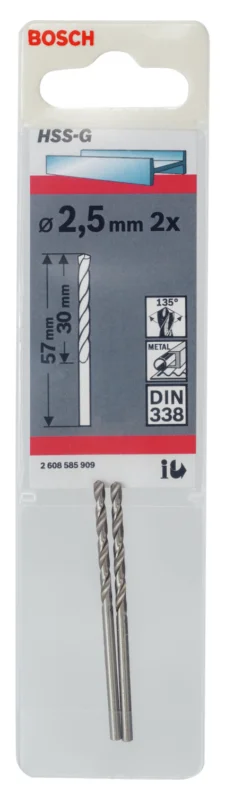 METALLBORR HSS-G S 2,5X57MM 2ST Endast idag