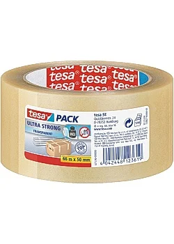 Snabb leverans tesa® Packtejp Ultra Strong 66mx50mm tran (rulle om 66 m)