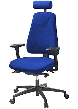 LANAB DESIGN Kontorsstol LD6340 blå m svankstöd Rea