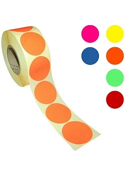 Trygg betalning Etikett rund 40mm gul (rulle om 500 st)