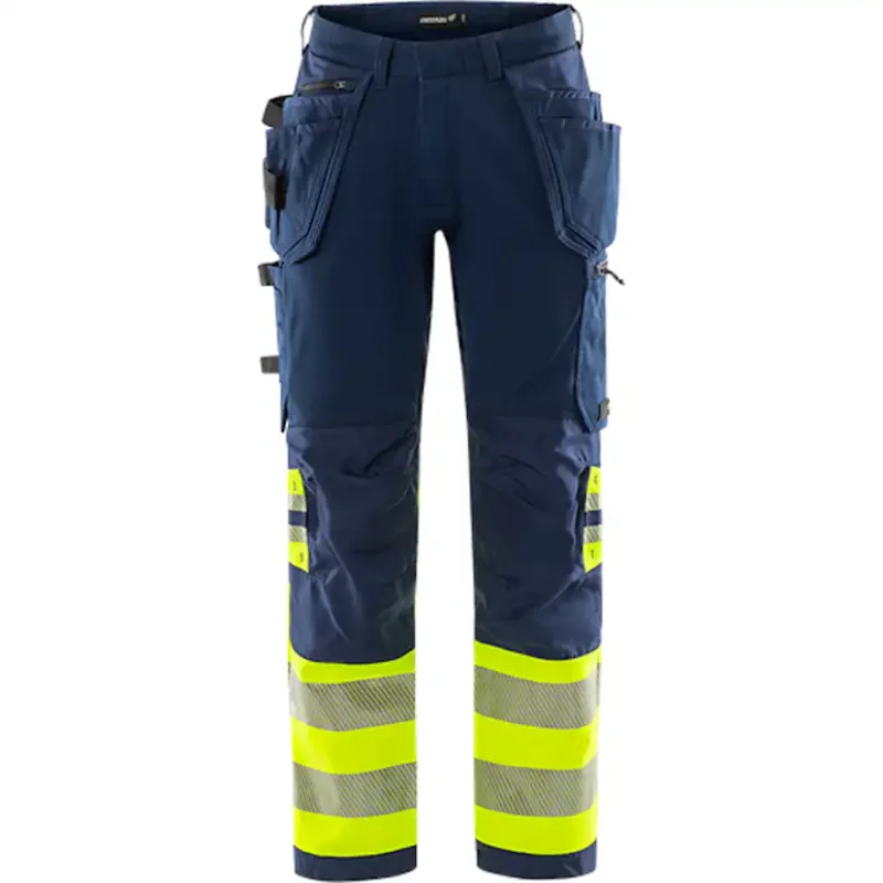 Begränsat antal Hantverkarbyxa Fristads KL 1 2643 GSTPFärg: Varselorange/Marinblå, Storlek: C58