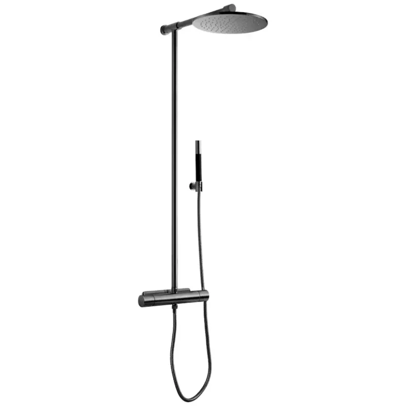 Nedsatt pris Takduschset Tapwell TVM300Borstad Black Chrome, 160 cc