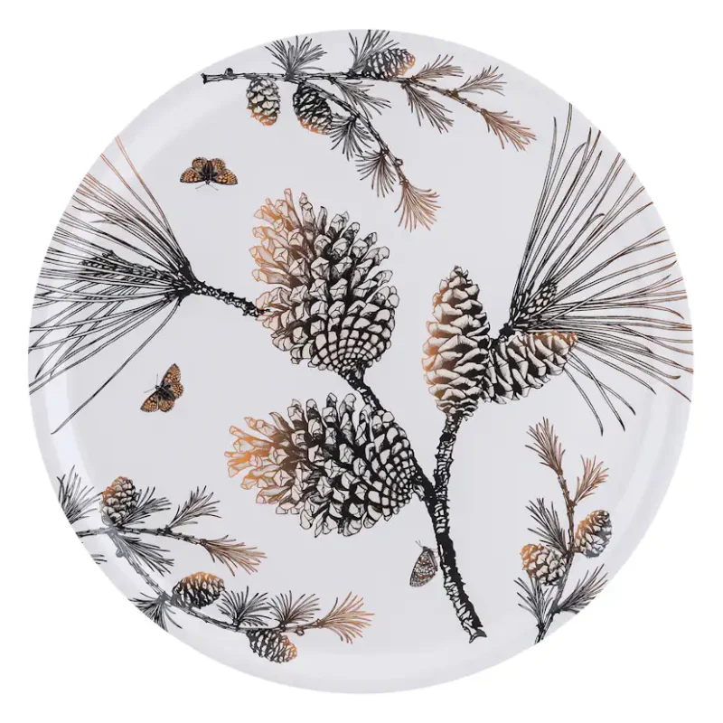 Endast idag Bricka Åry Trays Pine Cone Rund
