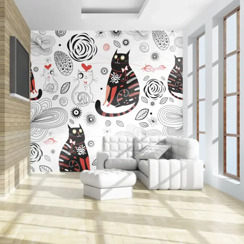 Lågt pris Fototapet Arkiio Katter I KärlekStorlek: 200x154 cm