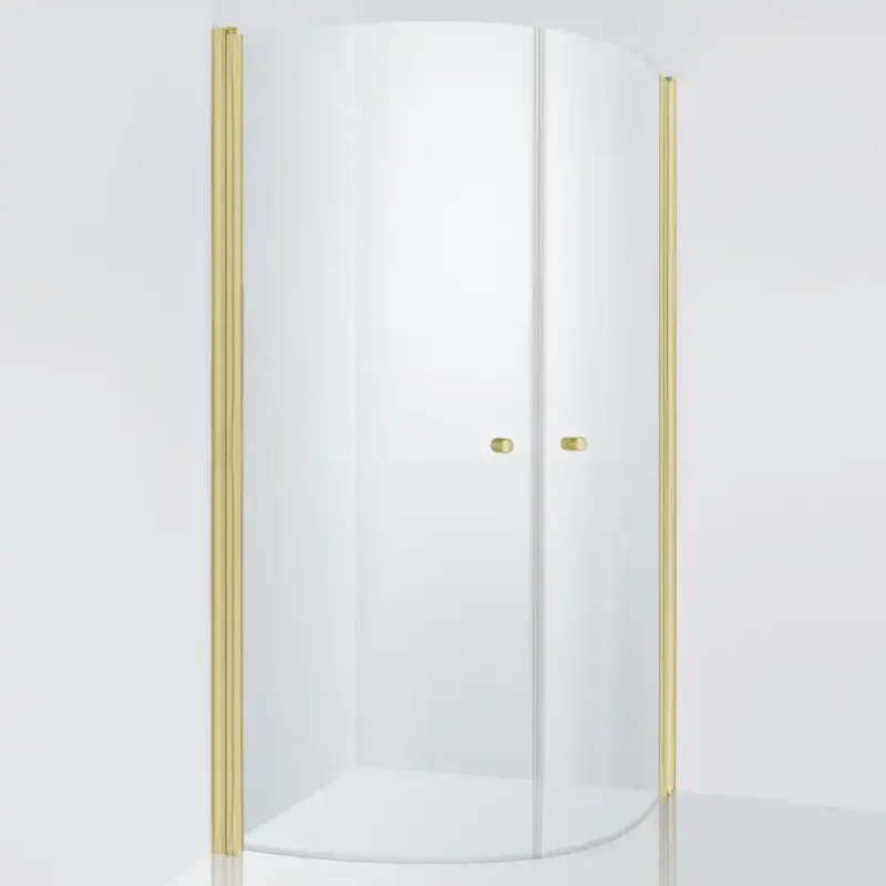 Duschhörn Duschbyggarna Corny De Luxe900x1000 mm, Guldoptik, Klarglas Fynd