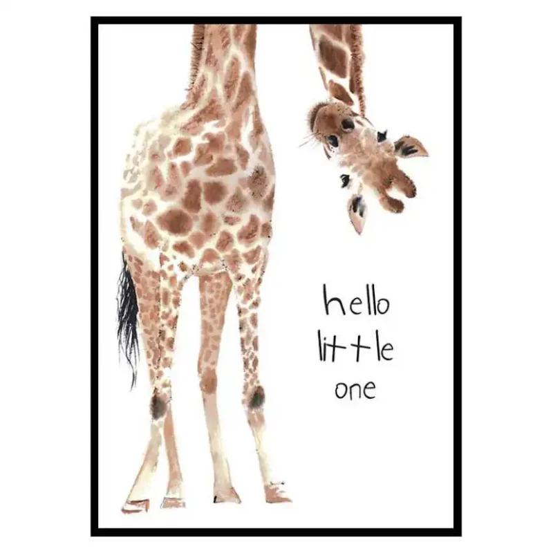 Snabb leverans Poster Gallerix Hello GiraffeStorlek: 21x30 cm